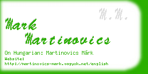 mark martinovics business card